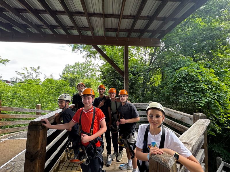 Ibn Abbas Youth Program: Zipline Platform Group Portrait