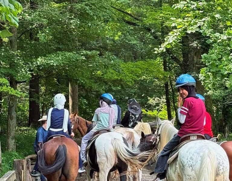 Ibn Abbas Youth Program: Horseback Riding Group Forest