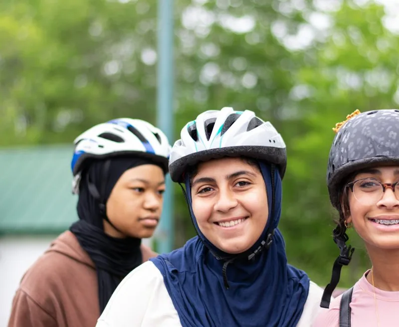 Ibn Abbas Youth Program: Bicycle Ride Friends Smiling